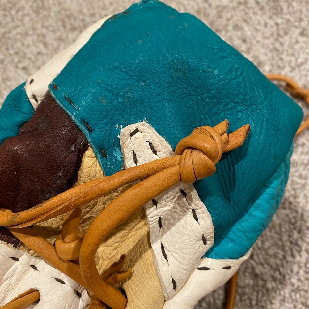 Western Style Drawstring Patchwork Soft Leather C… - image 6